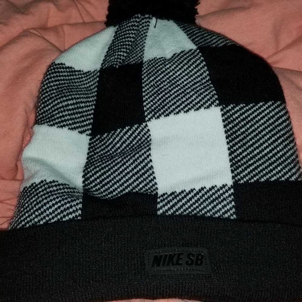 Nike sb beanie winter checker board hat